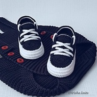 針織短靴 運動鞋 新生兒網球 Knitted booties sneakers Tennis for newborns