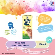 Ultra Milk Susu UHT Cokelat 200ml - 1 Dus Isi 24 pcs