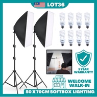 STUDIO LIGHTING KIT STAND PAIR Softbox Light Stand 50x70cm Photography Shooting Product 1 Year Warra