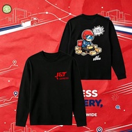 baru Baju lengan panjang J&T Express untuk lelaki dan wanita Baju lengan panjangT-shirt long sleeves