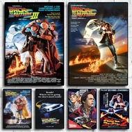 Retro art poster from the 80s, classic movies Back to the Future, wall decoration for home, canvas p