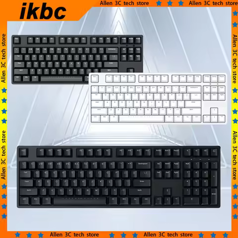 IKBC C87 C108 Mechanical Keyboard Wired 87Keys 108Keys Cherry Switch Ergonomic PBT Keycap Office Lap