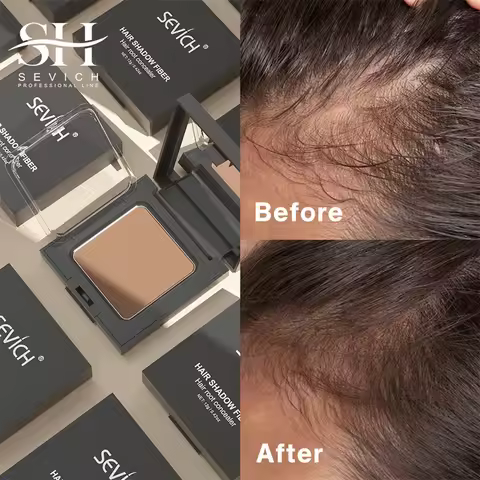 Sevich 5 Colors Concealer Hair Powder 12g Dark Brown Hair Fluffy Powder Instantly Cover Up HairLine 