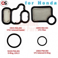 OS Solenoid Spool Valve VTEC Set for Honda 15815-RAA-A02 15832-PNA-003 15845-RAA-A01  91319-PAA-A01
