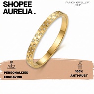 (13-21cm)GT262 Gelang Rantai Tangan Titanium Bangle Gift Wedding Jewellery Gold Silver Bracelets gel