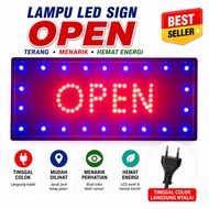 tulisan lampu Led OPEN new version