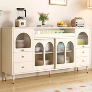 【Free Installation】Solid Wood Sideboard Integrated Organizer Storage Cabinet Household Kitchen Cupboard Storage Cabinet