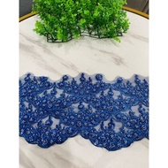 HIGH AND LOW TEAL COLOR LACE BORDER - LACE BORDER LACE