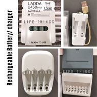 IKEA LADDA Rechargeable AA/AAA battery, STENKOL/VINNINGE/TJUGO Battery charger