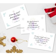 Christian Bible Verses Pastel Calligraphy | Proverbs | Jesus | Christmas | Xmas | X'mas | Greeting Gift Card