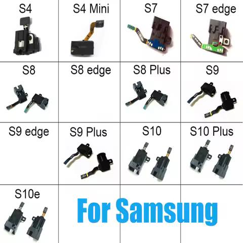 Audio Jack Flex Cable For Samsung Galaxy S4 Mini/S7 S8 S9 edge/S8 S9 S10 Plus S10e Microphone & Earp