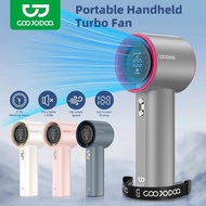 GOOJODOQ Fan 9000 mAh Turbo Mini Fan Rechargeable Handheld Portable Strong Wind Electric Jet Hand
