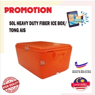 50 Liter Tong Ais Ikan Tong Oren Tong Fiber Kotak Sejuk Fiber Laut Beku / Fibre Ice Box Orange Box C