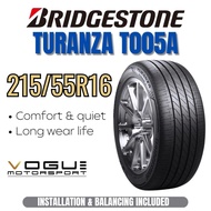 [INSTALLATION PROVIDED] 215/55 R16 BRIDGESTONE TURANZA T005A for Honda Civic