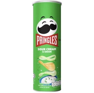 พริงเกลส์ PRINGLES POTATO CRISPS CHIPS มันฝรั่งแผ่น มันฝรั่งแผ่นทอดกรอบ 107กรัม