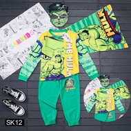 Long Sleeve hulk Superman Set With Samkids Mask Gown As Gift