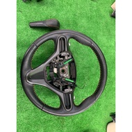 Honda fit GE8 RS Genuine Leather Steering Orange Stitch Paddle Shift Leather Shift Knob Included for