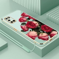 MAWAR Soft HP Cases For VIVO Y1S Y50 Y51 Y51A Y53S Y55 Y55S Y67 Y71 Y75 Y81 Y81S Y83 Y91 Y91C Y93 Y95 Z1PRO IQOOZ7X Luxury Rose Flower Phone Case, Fully Wrapped Electric Plated Phone Protective Cover