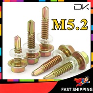 Self Drilling Screw skru besi DS-HW Hexagon Head with Bonded Washer Awing Screw Skru Bumbung 屋顶铁螺丝 M