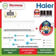 [INSTALLATION - KL &amp; SELANGOR ONLY] HAIER 1.0HP / 1.5HP / 2.0HP /2.5HP R32 Non Inverter Air Conditioner HSU-10LPA21/ HSU-13LPA21/ HSU-19LPA21/ HSU-25LPA21 Air Cond 3 Star  ( Delivered By Seller - Klang Valley Only)