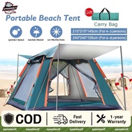 Outdoor Tent 6-8 Persons Camping Tent Family Tent Automatic Tent Double-Layer Waterproof Rainproof T