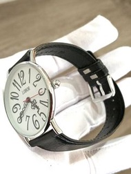 Lobor 正版日劇款 巴洛克風格指針 白色簡約錶盤 生活防水 可正常使用 中性石英錶-手圍20公分內