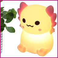 Cute Nightlight Dimmable Decorative Lamp Silicone Axolotl Bedside Lamp for Bedroom Living Room Nurse