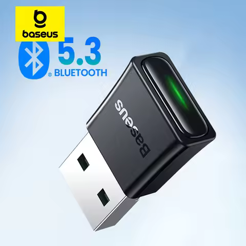 Baseus USB Bluetooth 5.3 Adapter PC USB Transmitter Receiver Dongle Wireless Adapter For Wireless Mo