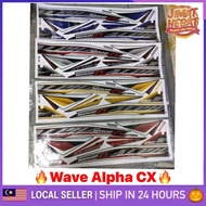 Honda Wave Alpha 110 CX Body Cover Set HLD Stripe Sticker Black Red Blue WAVE110 CX ALPHA ALPHA110 C