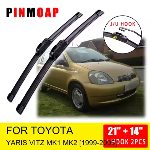 For Toyota Yaris Vitz MK1 MK2 1999 2000 2001 2002 2003 2004 2005 Front Wiper Blades Brushes Cutter A