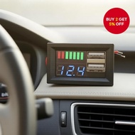 USB 5V 2.4A Vehicle Volt Meter Voltage Tester 12V-24V 3S-7S Lithium Battery Power Display Capacity C