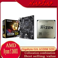 AMD Ryzen 5 2600X R5 2600X Original Used CPU+Gigabyte GA A320M S2H Original New Motherboard Suit Soc