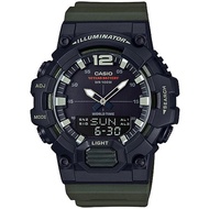 CASIO ORIGINAL - CASIO HDC-700-3AVDF - Strap Resin - MEN - Green Black - Jam dunia JD19ST # Jam Tang