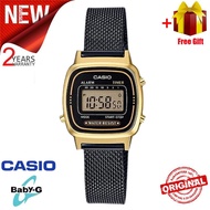 Đồng Hồ Nữ CA$IO LA670WEMB-1 Máy Nhật Siêu Bền Điện Tử Chống Nước Dây Thép Không Gỉ Mặt 24mm- Pin tr