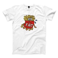 薯條胖胖 - 白 - 中性版T恤
