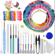 Embroidery pen cross stitch thread punch needle hoop diy set 十字綉刺綉線戳花針綳圏套裝