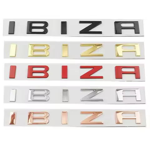 Car 3D Metal Trunk Words Letters Logo Decals Emblem Badge Sticker For Seat IBIZA MK1 MK2 MK3 MK4 MK5