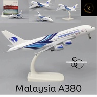 Malaysia Airlines A380 Aircraft Alloy Diecast Plane Model With Stand  16CM/20CM || Airbus 380 Airway
