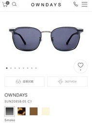 Owndays 太陽眼鏡 藍色 琥珀 全新 附盒子