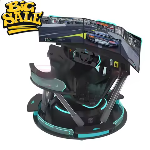 360 Degree Car Train Driving Simulator Racing Motion Game Arcade Machine 3 Screen 6 Dof Racing Car C