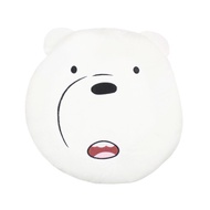 We Bare Bears Round Face Cushion Soft Toys Pillow - Ice Bear (White Colour)