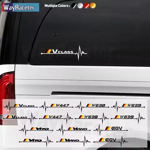 2 Pcs Reflective Vinyl Decal Germany Flag Window Sticker For Mercedes Benz V Class W447 W638 W639 EQ