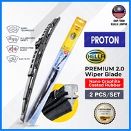 HELLA Premium 2.0 Car Wiper Blade (PROTON) Nano Graphite Coated Rubber [Free Installation in Klang V