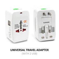 Universal Travel Adapter All-in-One International Power Plug | Compatible with EU UK US AU Asia (Tha