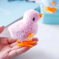 Pet Cat Toys Jumping Walking Hopping Cartoon Plush Chicken Clockwork Cat Interative Playing Toy Wind