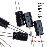 100uF 10V 16V 25V 35V 50V Electrolytic capacitor 100uF capacitor aluminum capacitor 100uf Brand new