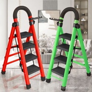 Ladder Household Folding Stair Thickened Carbon Steel Trestle Ladder Four-Step Five-Step Mobile Stairs Step Ladder Multi