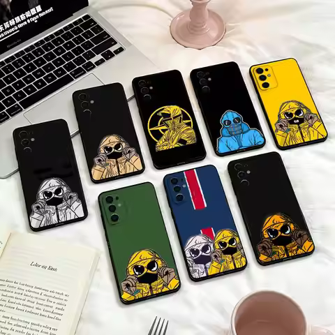 Brand C-CP P-Puals Phone Case For Samsung S 25,24,23,22,30,21,10,9,Ultra,Plus,Lite,FE,4,5 G Soft Bla