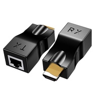 [NEW 2023] HDMI-compatible Extender 4k RJ45 Ports LAN Network HDMI-compatible Extension Up To 30m Over CAT5e / 6 hotUTP LAN Ethernet Cable