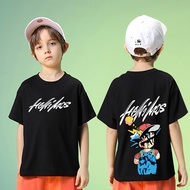 Baby T Shirt Boy Big kids Cotton T-shirts Cartoon Unisex Kids Tshirt Tshirt Kolar Budak Lelaki 大童短袖 T-Shirt